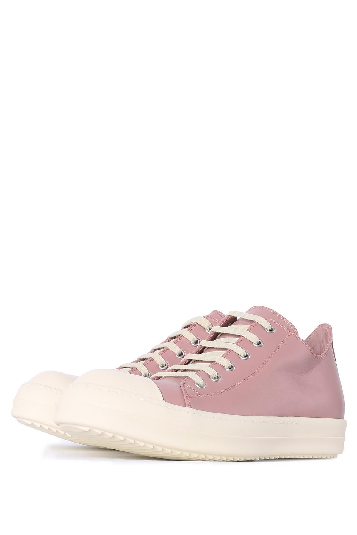 Rick Owens Dusty Pink Milk Low-Top Sneakers RU01D3891 LCO 6311