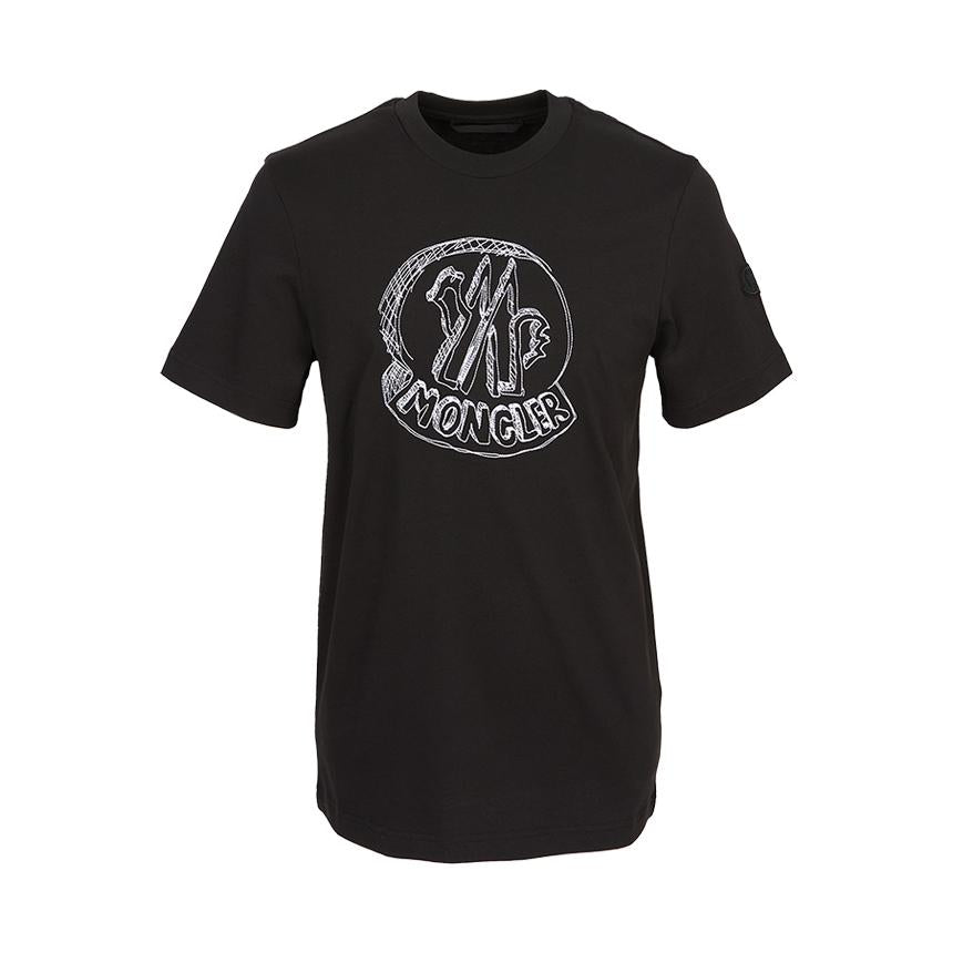 Moncler Men’s Short Sleeve T-Shirt Black Cotton