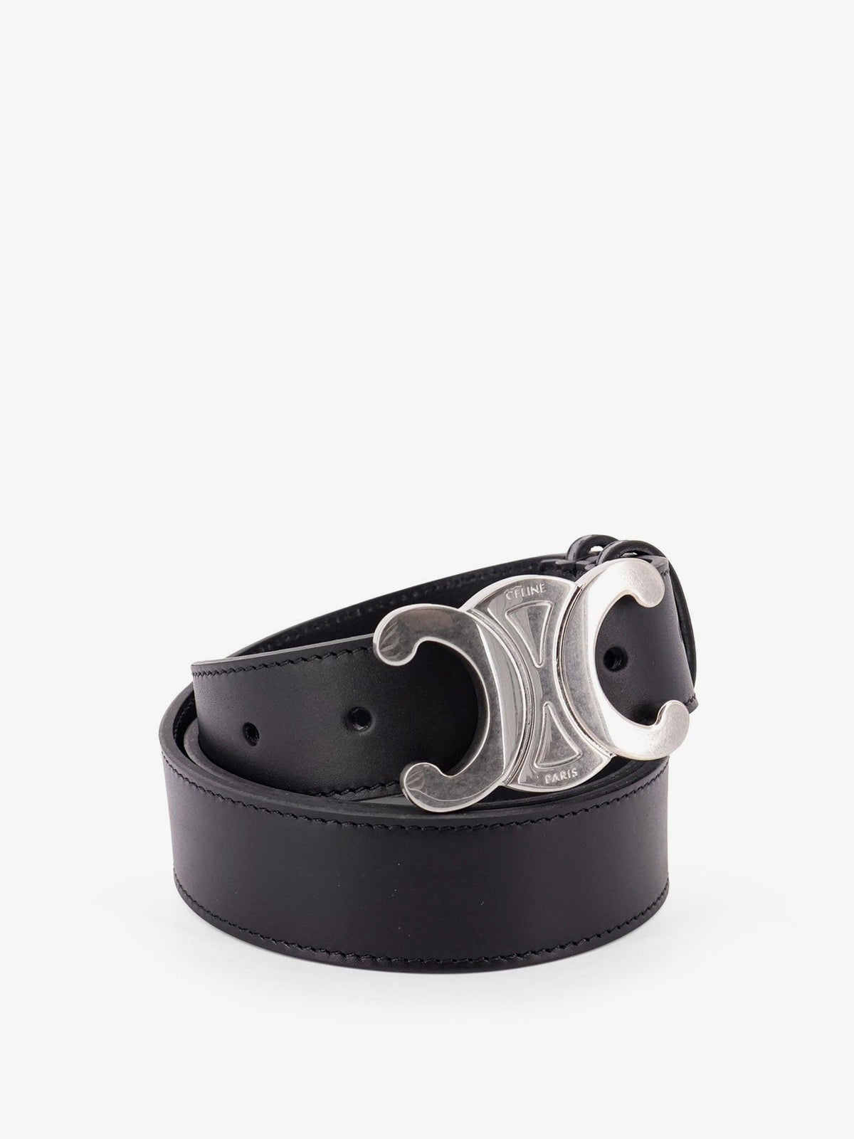 CELINE Silver Leather Belt