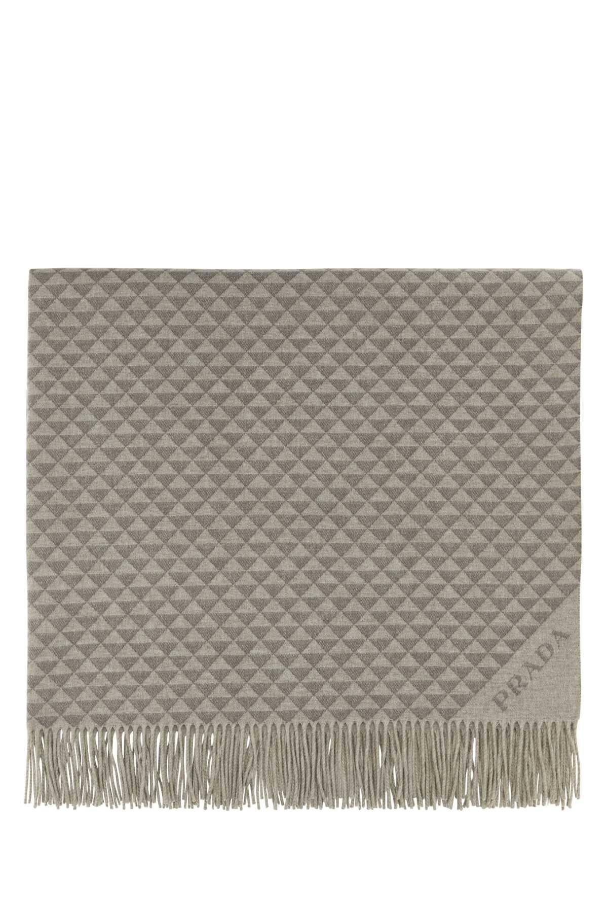 PRADA Wool Blanket Scarf Black
