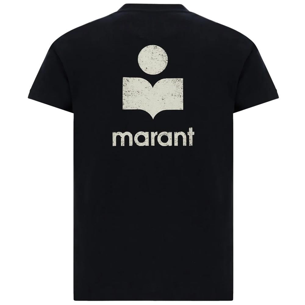 Isabel Marant Black Logo Print Cotton T-Shirt