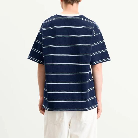 Adidas Men’s Short Sleeve T-Shirt KW8248 NIGHT INDIGO OFF WHITE COURT GREEN DOM