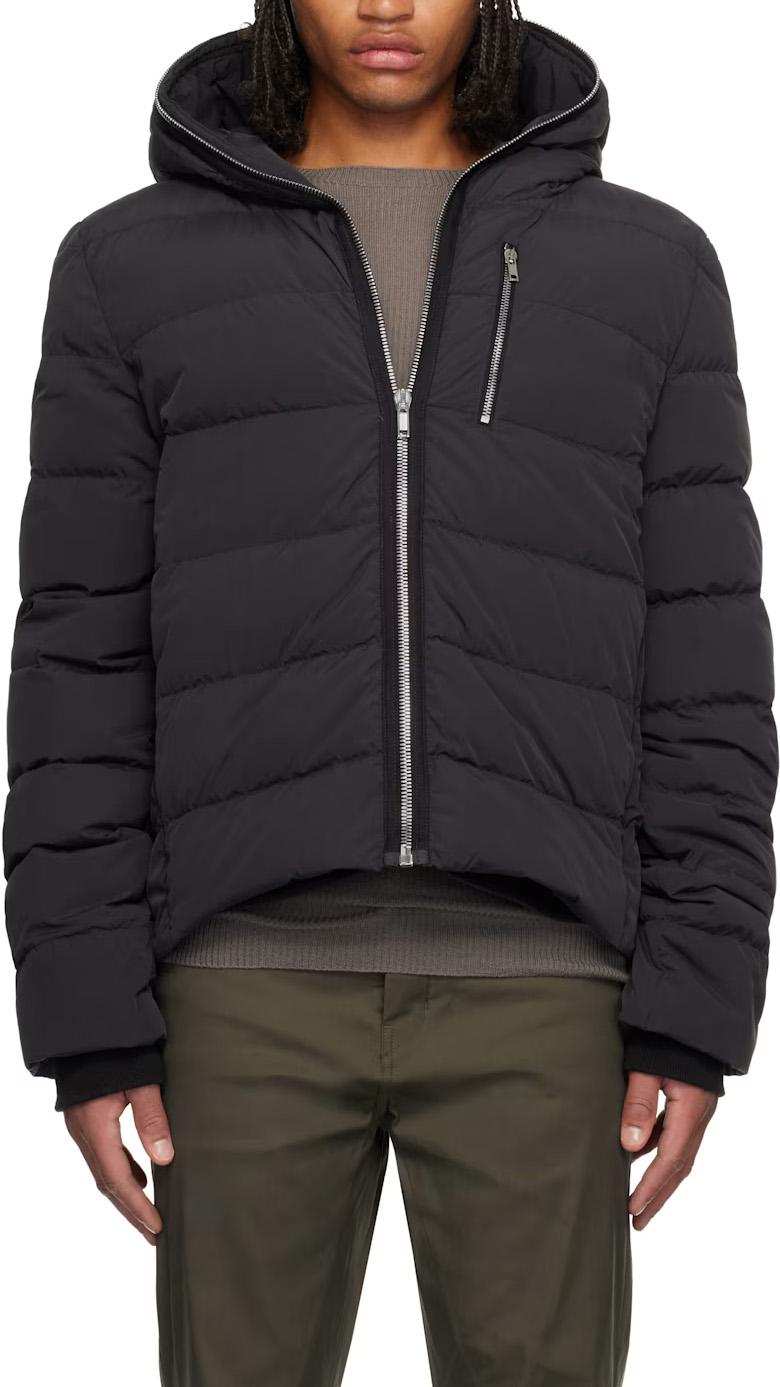 Rick Owens Gimp Goose Down Jacket Black Matte Nylon