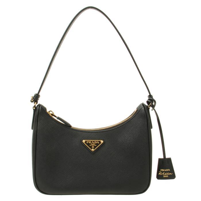 PRADA Re-Edition 2005 Saffiano Leather Mini Shoulder Bag Black