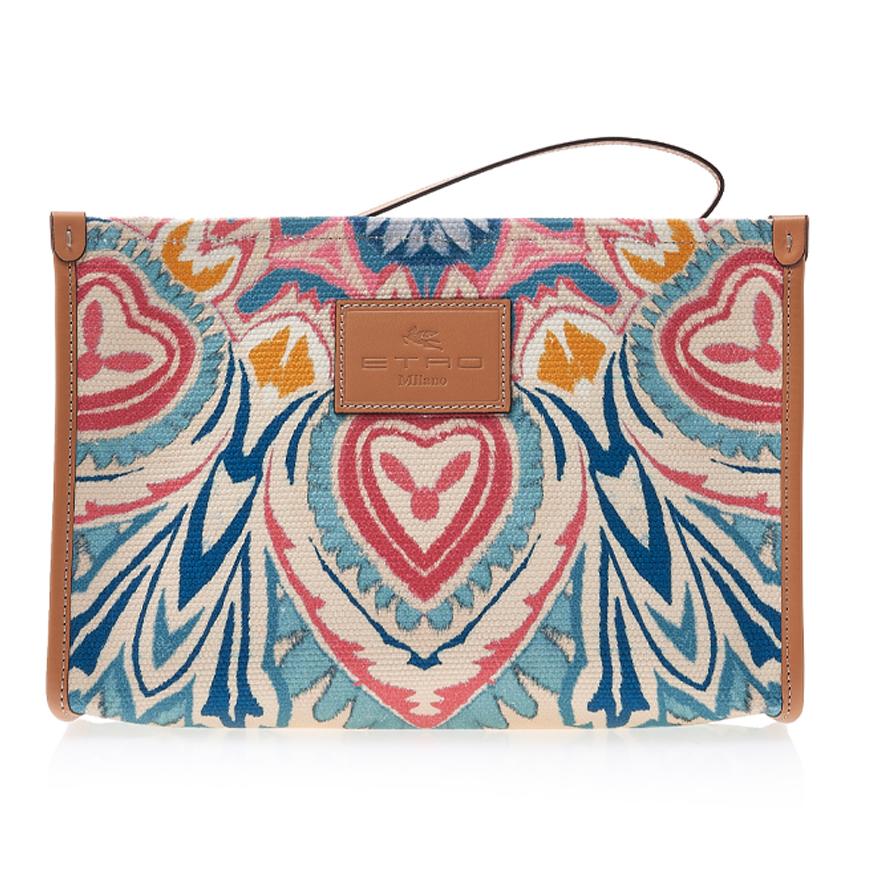 Etro Leather Toiletry Clutch Bag Black Women’s