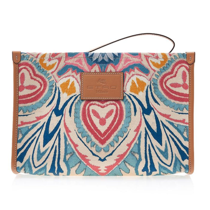 Etro Leather Toiletry Clutch Bag Black Women’s