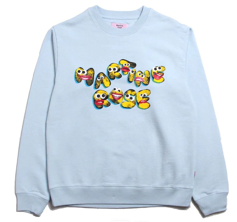 MARTINE ROSE Unisex Logo Crewneck Sweatshirt m627fe