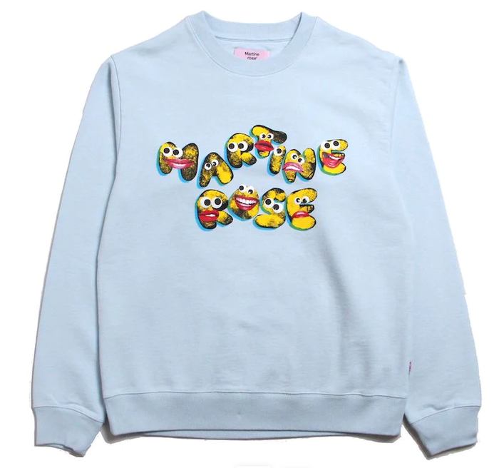 MARTINE ROSE Unisex Logo Crewneck Sweatshirt m627fe