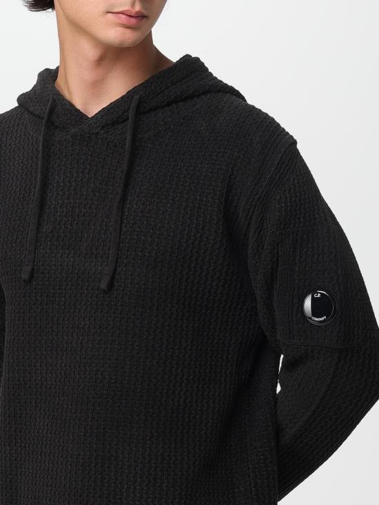 CP Company Black Hooded Sweatshirt Women’s Top 19CMKN018A005558G999