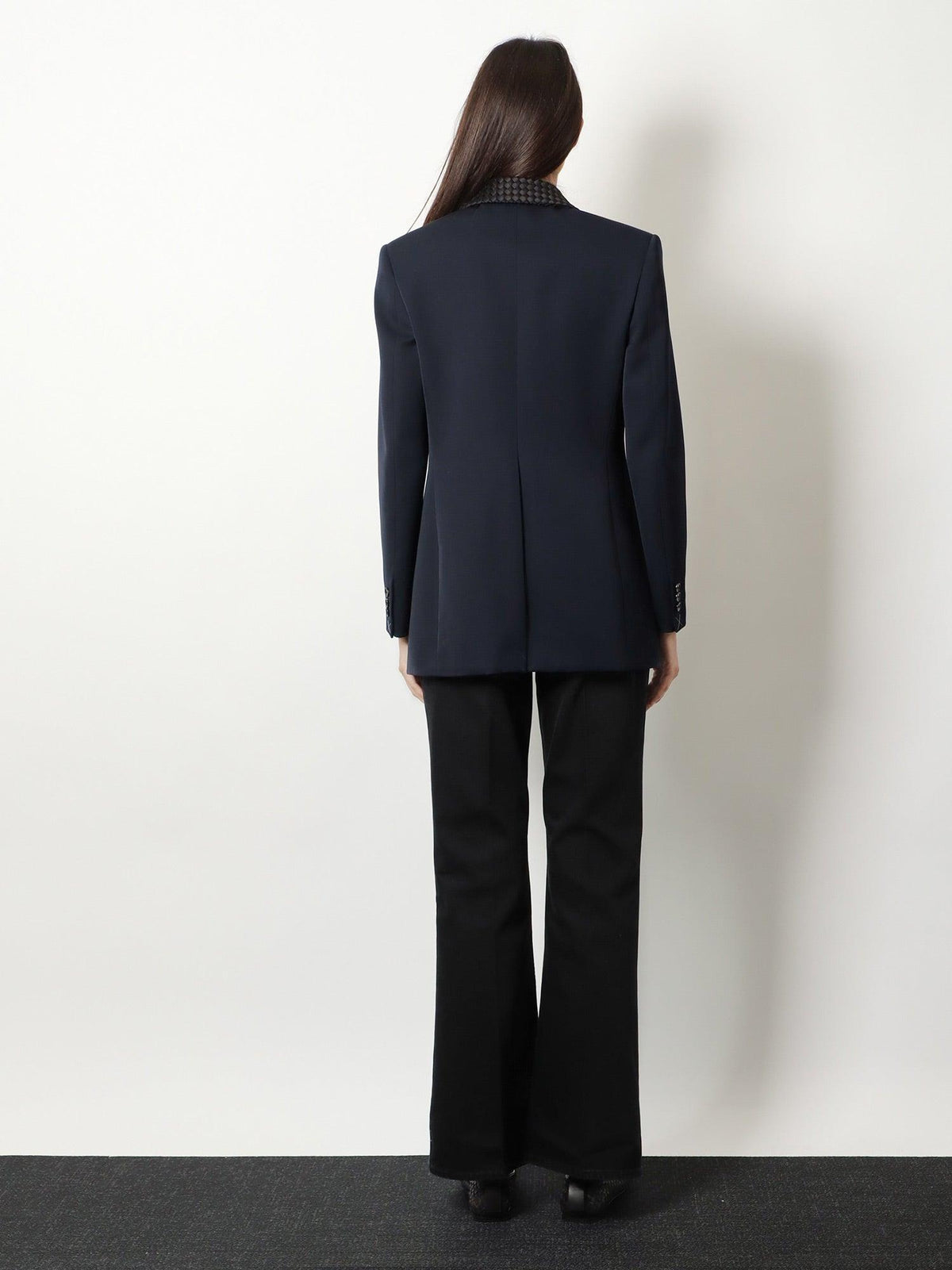 Bottega Veneta Wool Blend Single-Breasted Blazer Jacket Navy