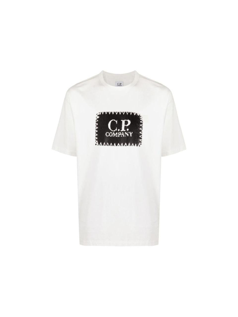CP Company Jersey Label Logo T-Shirt White Men’s