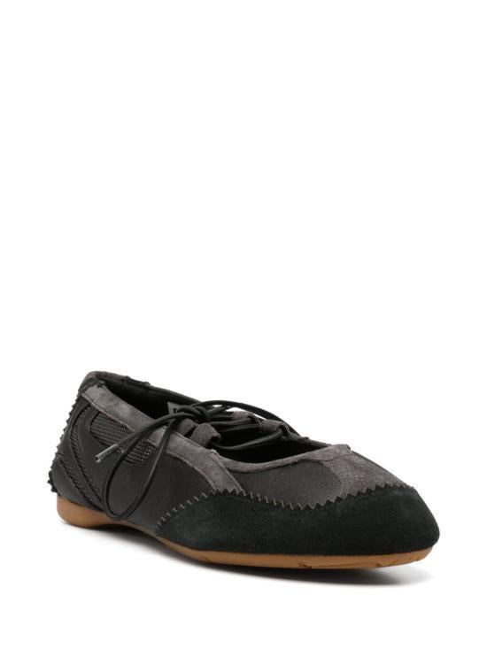 DIESEL Black Leather Flat Shoes