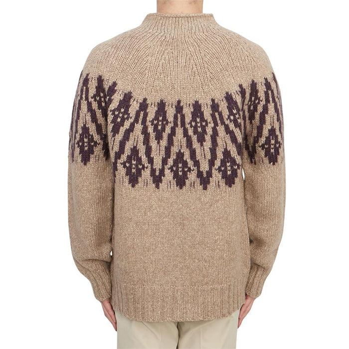 LARDINI Men’s Wool Turtleneck Knit Sweater