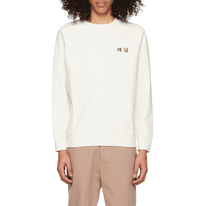 Maison Kitsune Double Fox Head Crewneck Sweatshirt Men’s Navy Cotton