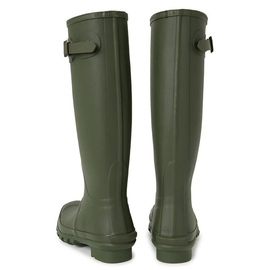 Barbour Olive Rubber Wellington Tall Rain Boots Women