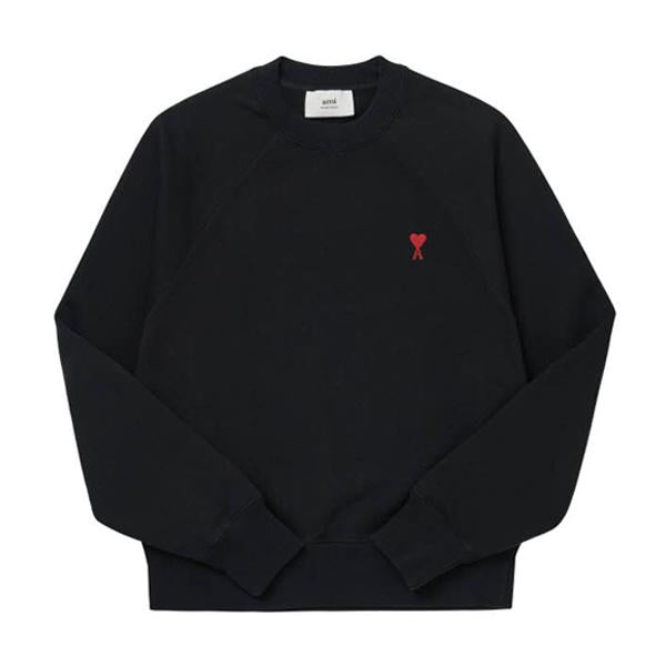 AMI Chain Stitch Heart Logo Unisex Sweatshirt BFUSW005 747 001
