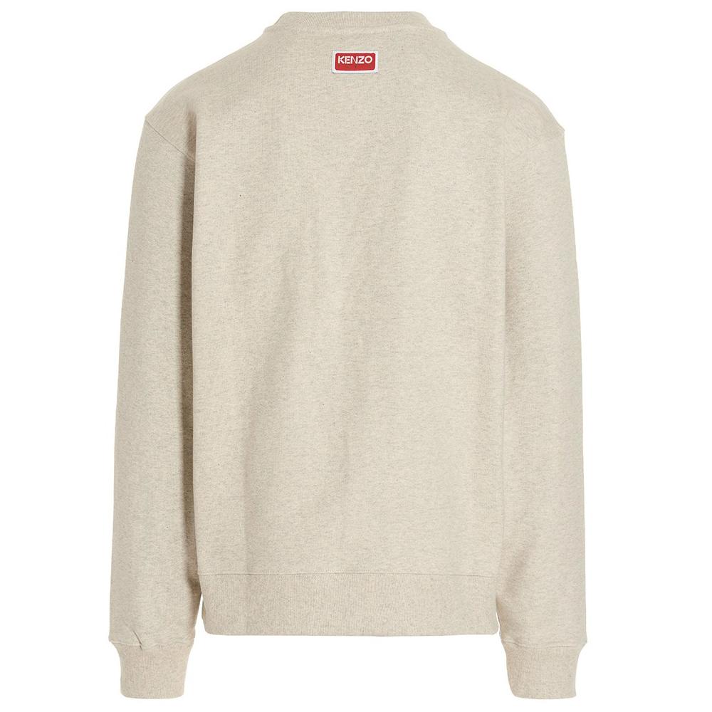 KENZO Flower Logo Fleece Sweatshirt Ecru for Men
