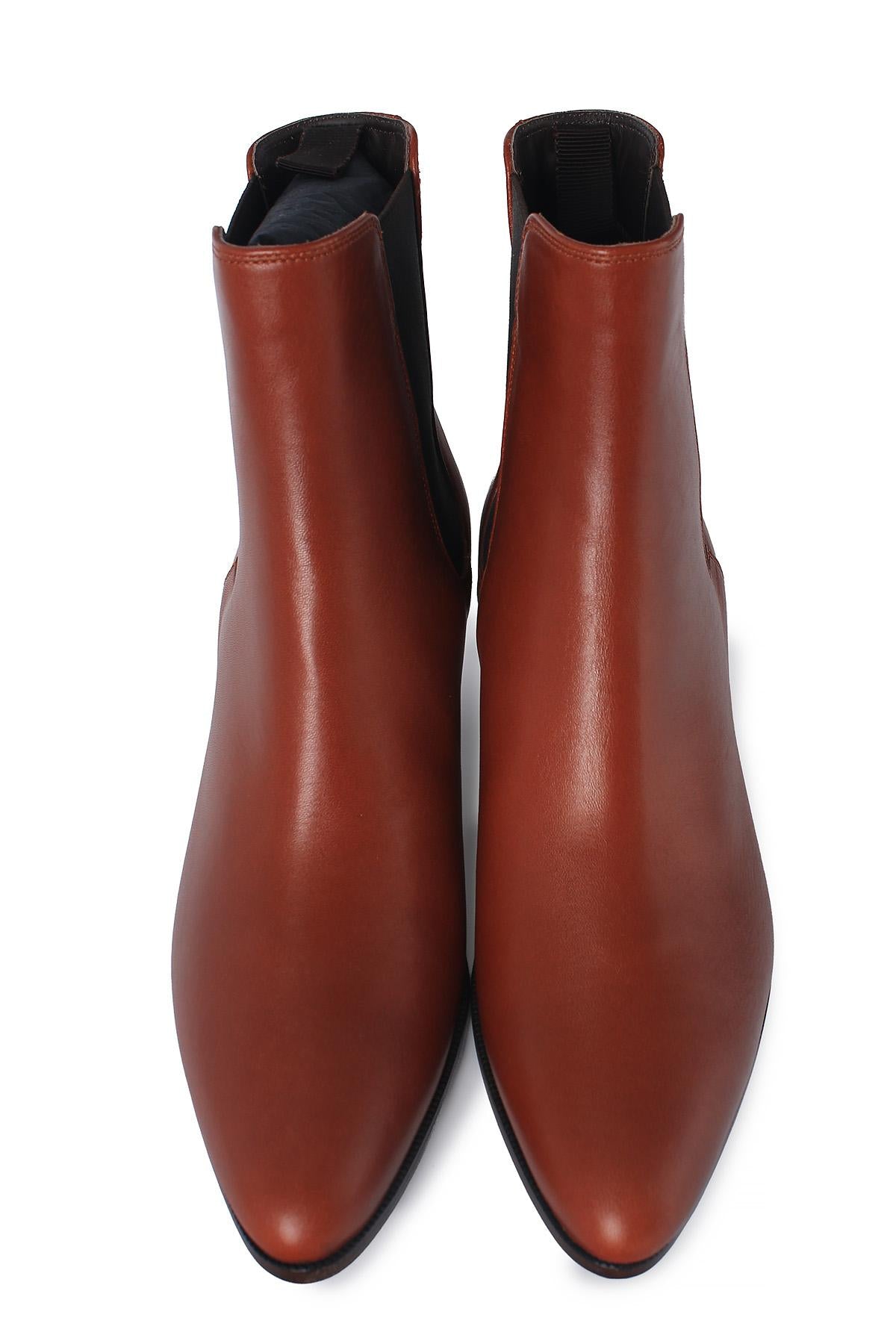CELINE Saint Germain Caramel 55mm Heel Women's Chelsea Boots 327653002C 04CA