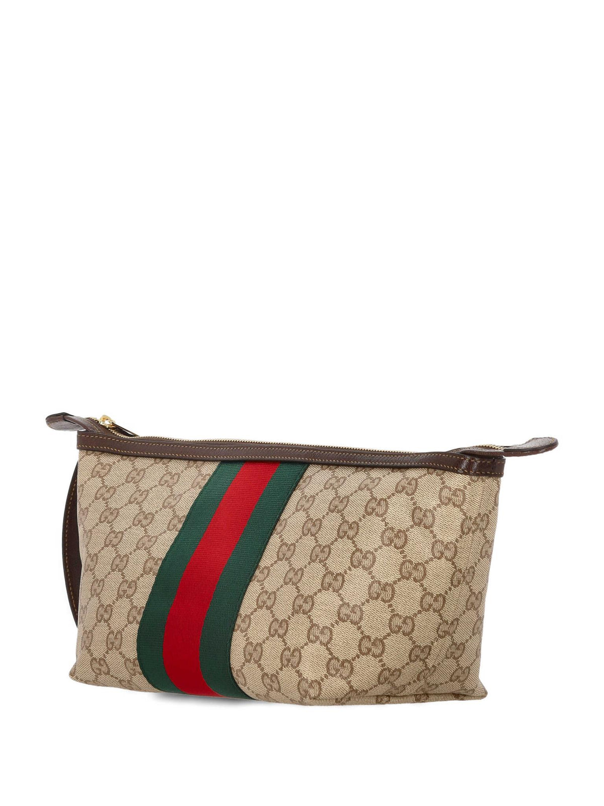 GUCCI Black Leather Zipper Pouch