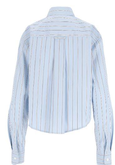 AMI Cashmere Blue Ivory Cotton Shirt