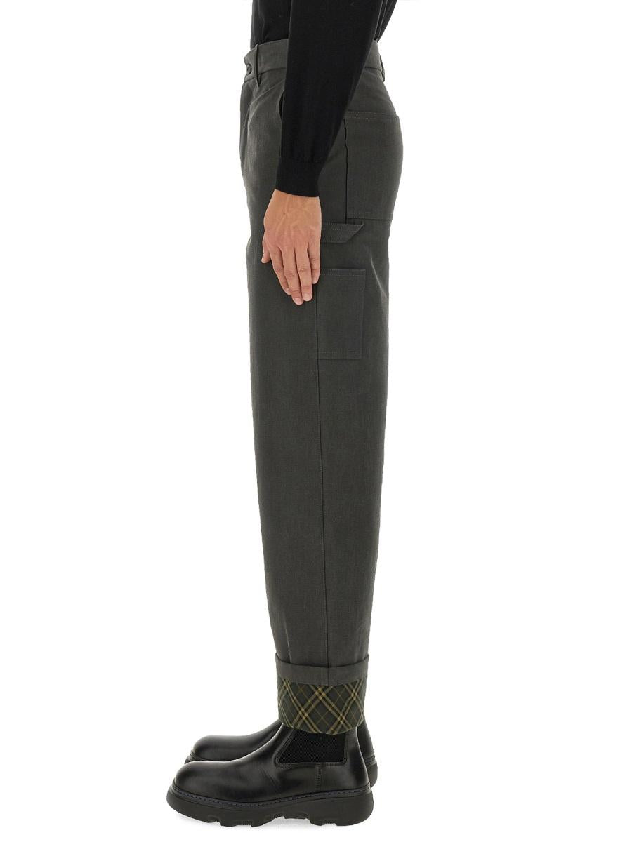 BURBERRY Black Wool Slim Fit Suit Trousers