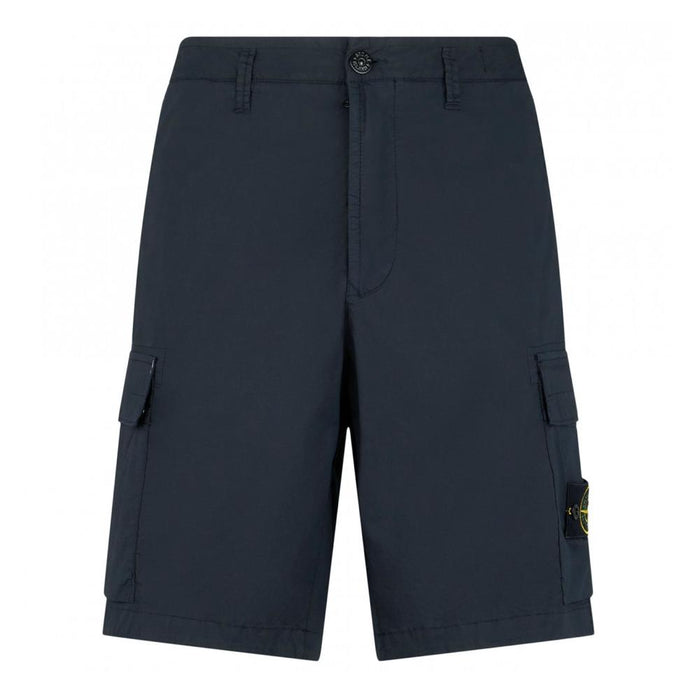 STONE ISLAND Navy Woven Cargo Shorts