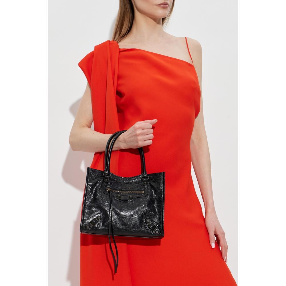 BALENCIAGA Le City Black Leather Tote Bag