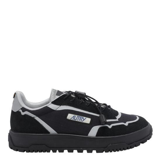 AUTRY Wildpace Low Sneakers Ripstop Nylon Leather LDLM MQ01 BLACK SILVER DOM