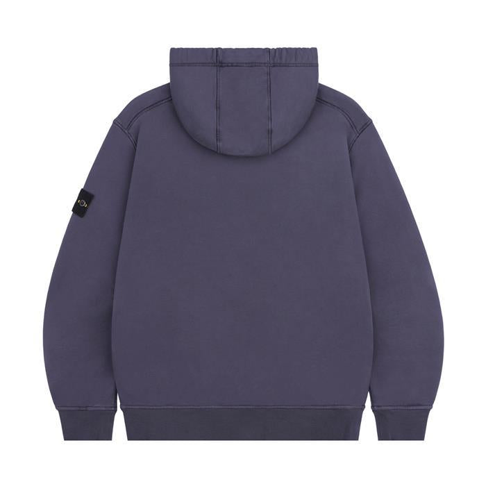 STONE ISLAND Organic Cotton Hooded Sweatshirt with Patch Badge