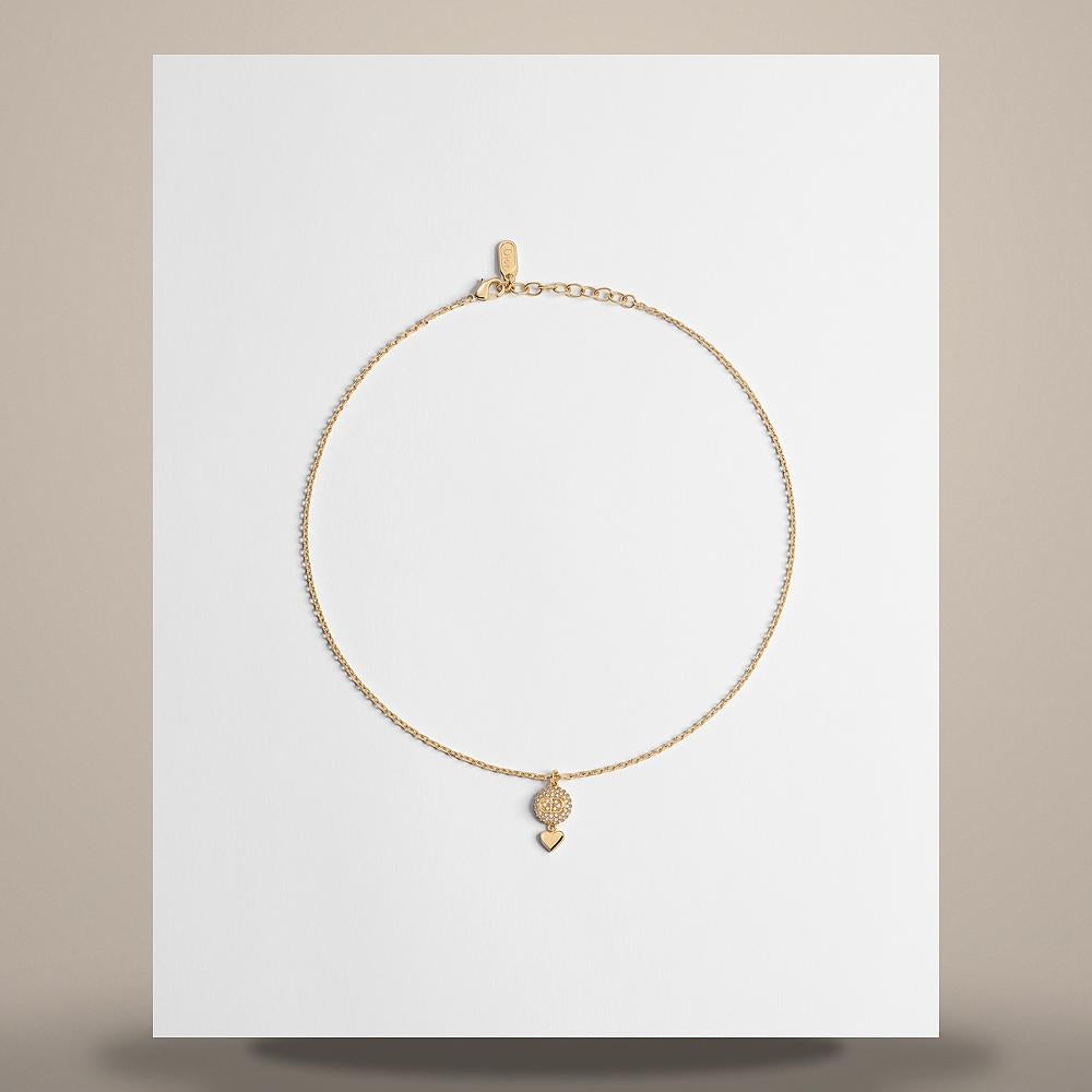 DIOR CD Disco Crystal Gold-Finish Metal Necklace N3847WOMCY D319