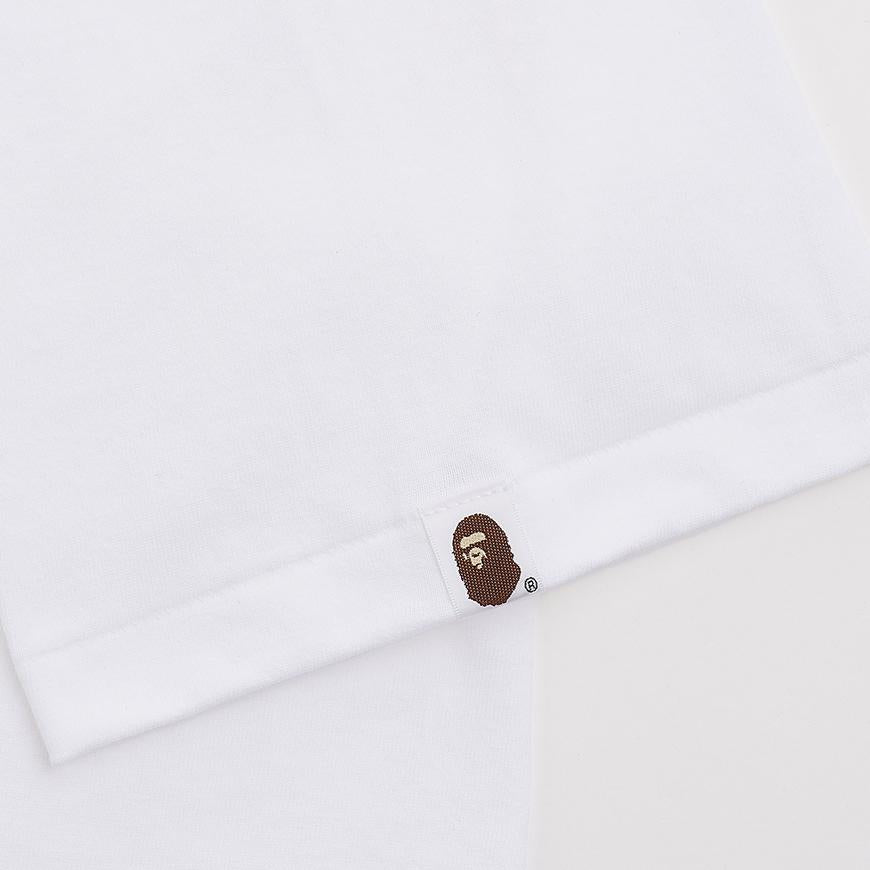 BAPE Men’s Glitch Camo College T-Shirt White 001TEM301031 MWH0