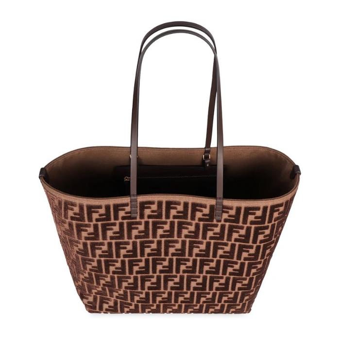 FENDI Roll Large Jacquard Shopper Tote Bag