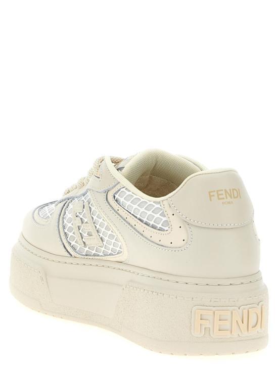 FENDI White Leather Low-Top Sneakers 8E8721 AU32 F1SZ