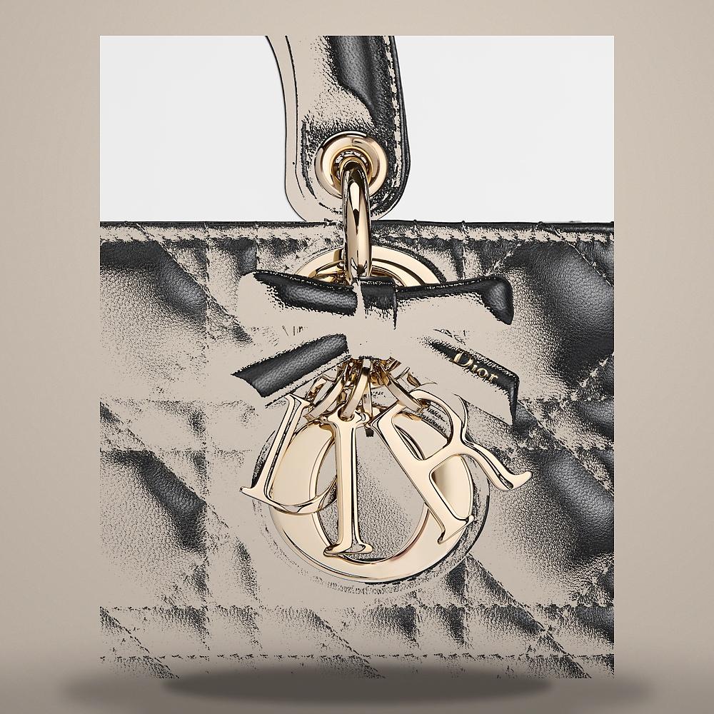DIOR Lady D-Joy Small Shoulder Bag Black Cannage Lambskin M0613OUQA M900