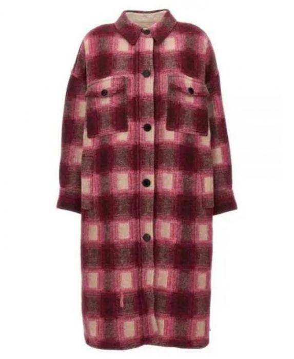 Isabel Marant Checked Wool Coat KOTAJO MA0070HA A3D06H 40FA