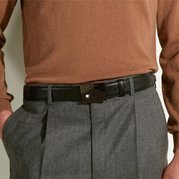 Montblanc Meisterstück Plate Buckle Leather Belt 35mm