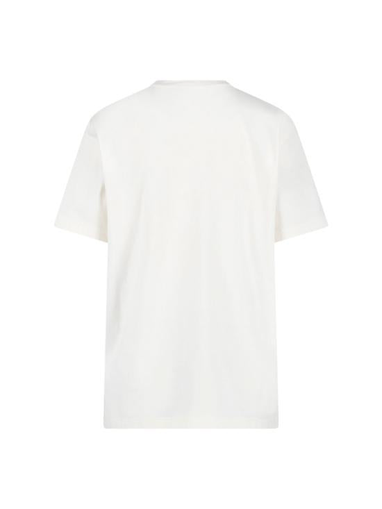 GUCCI Ivory Cotton Jersey T-Shirt with Print Detail