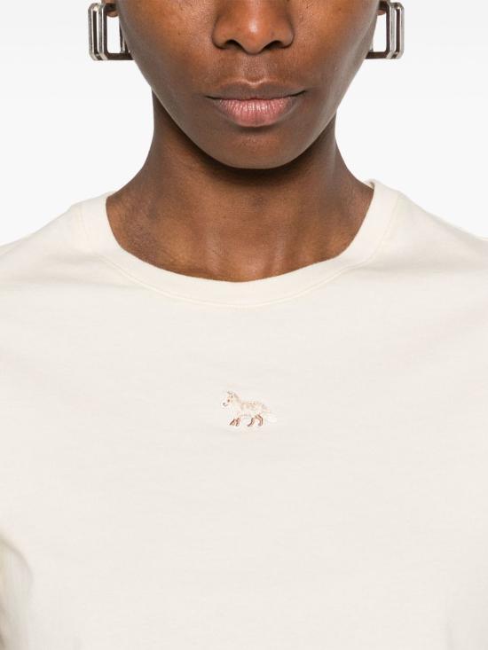 Maison Kitsune Baby Fox Patch Marble Dom Cotton T-Shirt