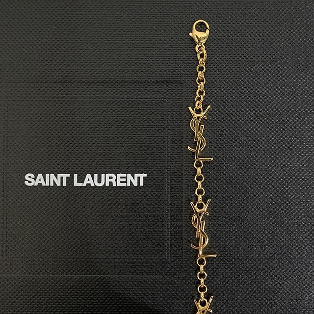 Saint Laurent YSL Monogram Cassandra Chain Bracelet Gold