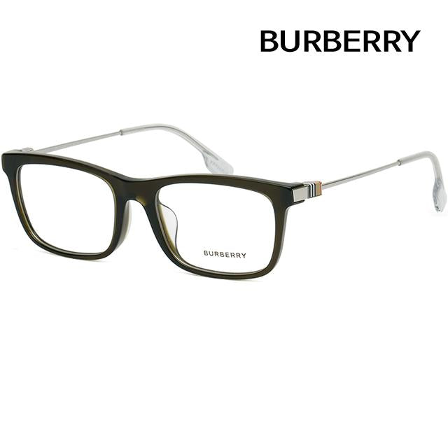 BURBERRY Dark Green Square Acetate Optical Glasses Asian Fit Unisex BE2384F 4026
