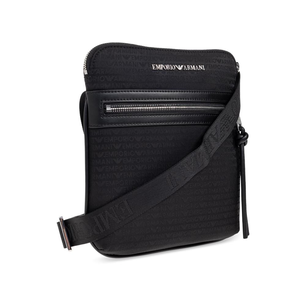 Emporio Armani Signature Logo Print Crossbody Bag Black EM005400 AF14637 UC001