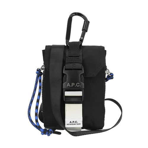 A.P.C. Black Nylon Trek Crossbody Bag for Men