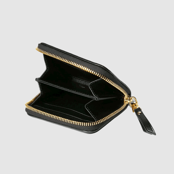 Miu Miu Matelassé Leather Zip Card Holder 5MM268 AFPP F0002