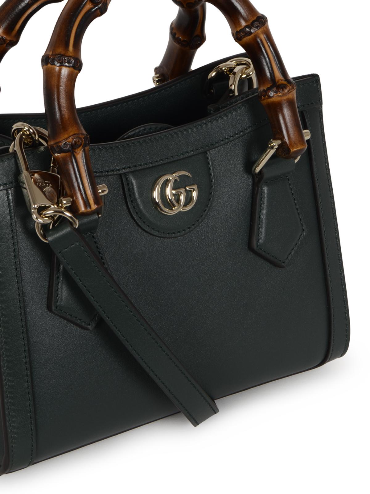 GUCCI Leather Tote Bag Brown