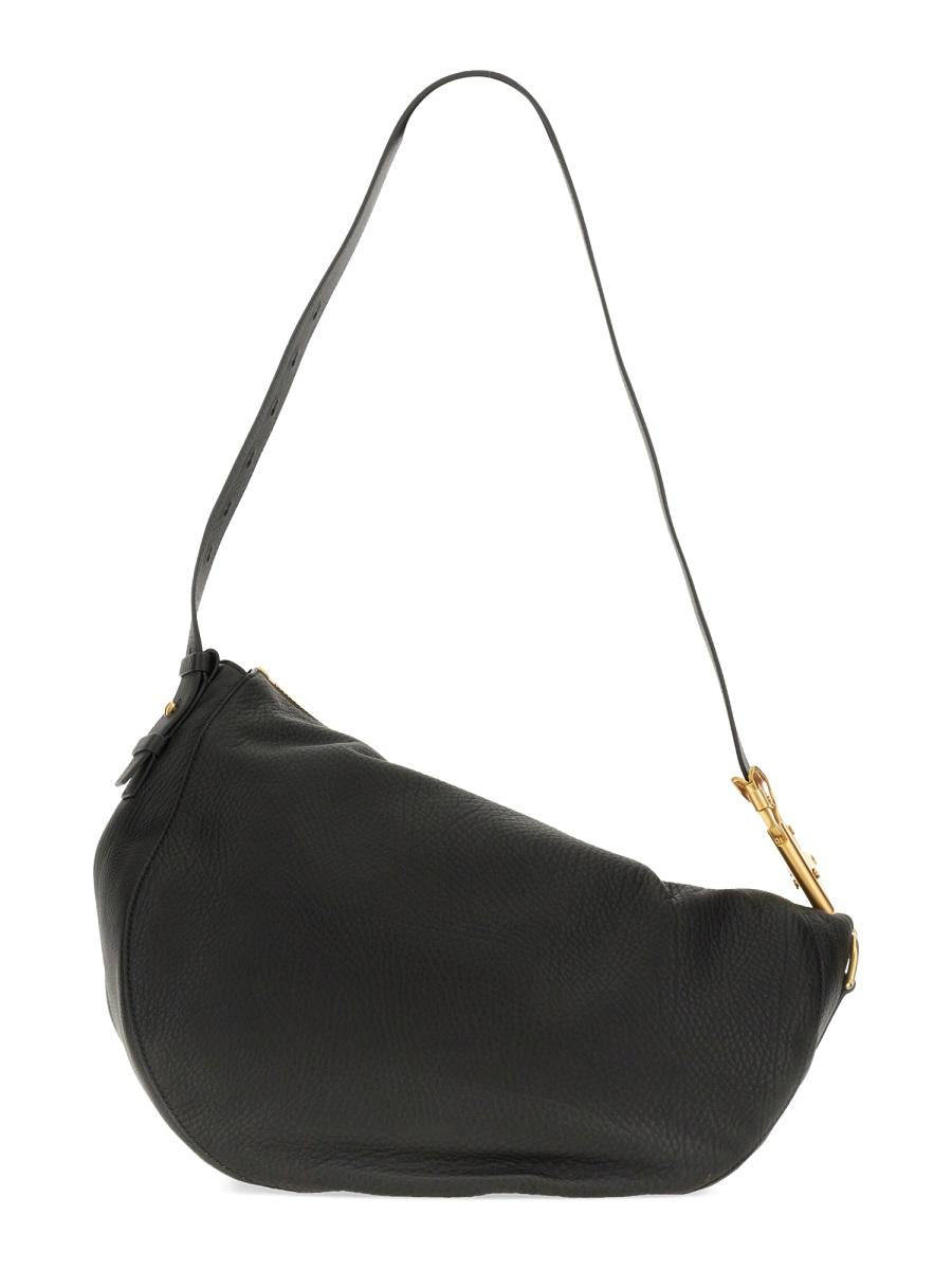 BURBERRY Black Leather Shoulder Bag