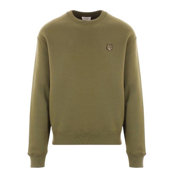 Maison Kitsune Bold Fox Head Comfort Sweatshirt Military Green