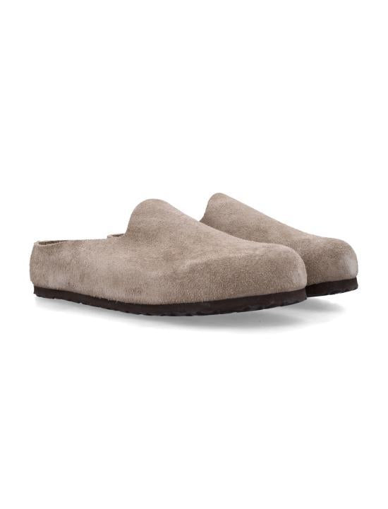 Birkenstock Taupe Suede Mule Slippers