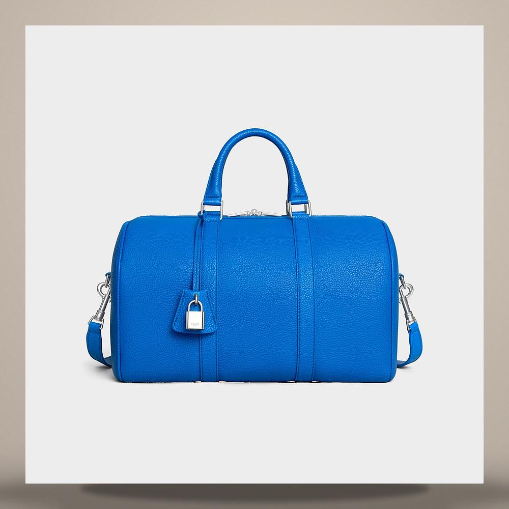 CELINE Large Boston Supple Grained Calfskin Tote Bag Ultra Blue 118553GT7 07QI