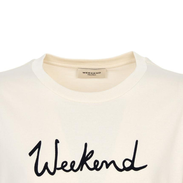 Max Mara Weekend Edison Short Sleeve T-Shirt White Cotton