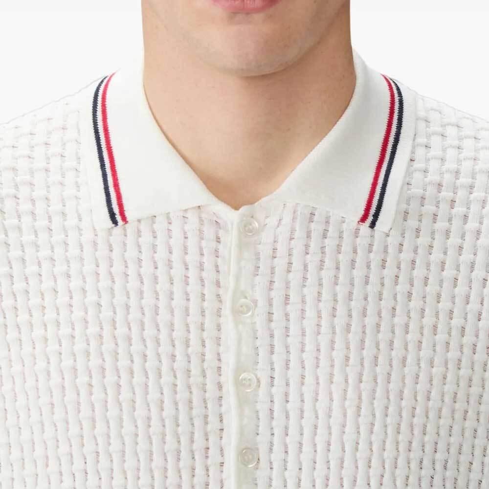 THOM BROWNE Short Sleeve Knit Polo Pullover Men’s MKP155A Y3009 100